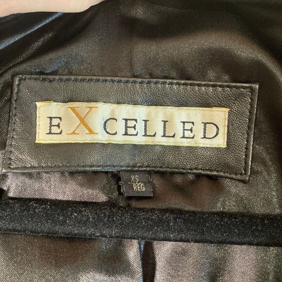 Excelled Leather‎ Jacket Women's XS Black Full Zip Mid Length Coat - Picture 4 of 13